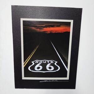 Thomas O Nichols Signed Route 66 Mojave Desert Night Art Print Somewhere In Time